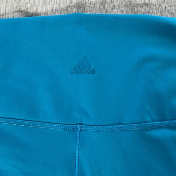 NWT Adidas blue high waisted leggings athletic yoga bottoms women’s size 2XL - Picture 5 of 6